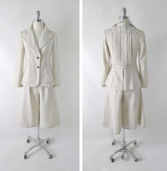 Vintage 70s Jacket & Matching Culottes / Gauchos Suit Set S - Bombshell Bettys Vintage