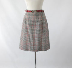 Vintage 70s Seaton Hall Houndstooth Plaid Stripe 3 Piece Suit M - Bombshell Bettys Vintage
