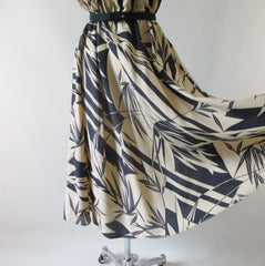Vintage 70's Bamboo Print Summer Sundress Dress - Bombshell Bettys Vintage