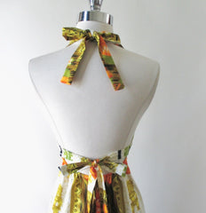 Vintage 70's Hawaiian Tiki Halter Dress S - Bombshell Bettys Vintage