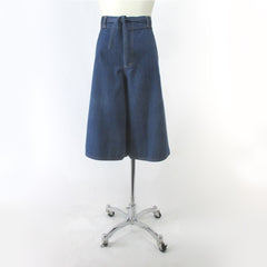 Vintage 70s Denim Gaucho Coulotte Skort Skirt M