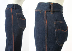 Vintage 80s High Waist Je Temps Denim Blue Jeans S