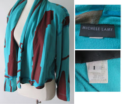 Vintage 80's Michele Lamy Cropped Origami Swing Jacket - Bombshell Bettys Vintage