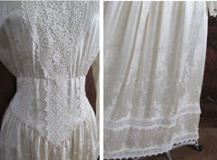• Vintage 80's Gunne Sax Silk Tea Dress M - Bombshell Bettys Vintage