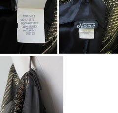 Vintage 70's Gold Off The Shoulders Handkerchief Hem Party Dress M - Bombshell Bettys Vintage