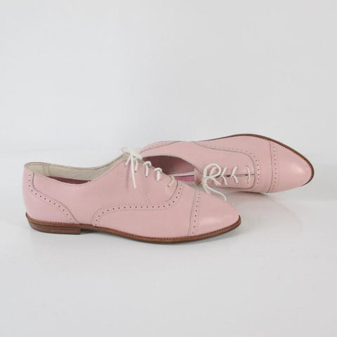 Vintage 80's Pink Lace Up Oxford Shoes 9.5