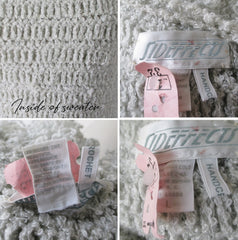Vintage 80s Grey Shaggy Loop Handknit  Sweater L - Bombshell Bettys Vintage