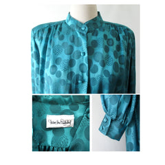 Vintage 80's Diane Von Fürstenberg Turquoise Dress L - Bombshell Bettys Vintage