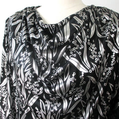 Vintage 80s Silver Shimmer Evening Party Top Blouse M