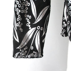 Vintage 80s Silver Shimmer Evening Party Top Blouse M
