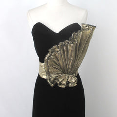 Vintage 80s Strapless Avant-garde Evening Gown / Party Dress L