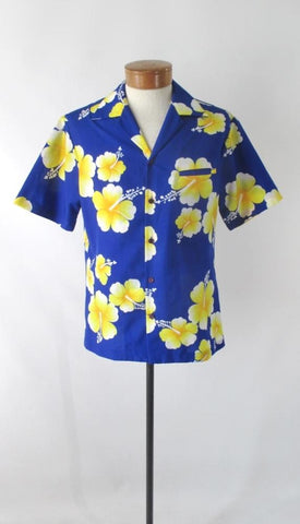 Mens Vintage 80s Hilo Hattie Hawaiian Shirt M