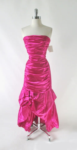 • Vintage 90s Jessica McClintock Gunne Sax Pink Party Dress Gown NWT S