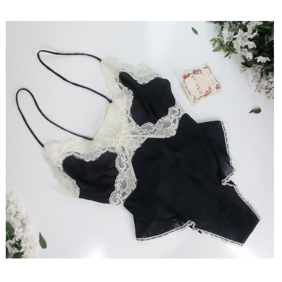 Vintage 90's Blue Lace Teddy Camiknicker M - Bombshell Bettys Vintage
