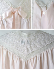 Vintage 40's Barbizon Elfin Peach & Lace Bed Jacket M / L - Bombshell Bettys Vintage