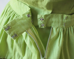 Vintage 50's Chartreuse Squaw Patio Skirt & Top Set M - Bombshell Bettys Vintage