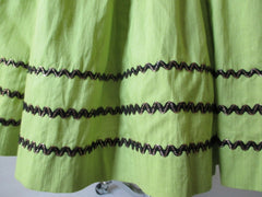 Vintage 50's Chartreuse Squaw Patio Skirt & Top Set M - Bombshell Bettys Vintage