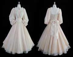 Masquerade Ball Gown Costume Renaissance Queen Fairy Princess Dress M - Bombshell Bettys Vintage
