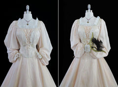 Masquerade Ball Gown Costume Renaissance Queen Fairy Princess Dress M - Bombshell Bettys Vintage