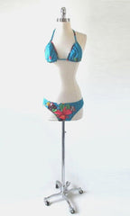 Vintage Classic Hawaiian Swimsuit 2 Piece Cotton Bikini Bathing Suit Hawaii S M gallery- Bombshell Bettys Vintage