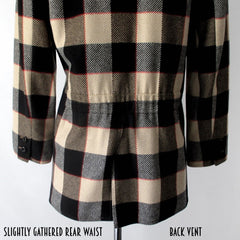 Vintage 90s Valentino Miss V Tartan Plaid Blazer / Jacket 38 M