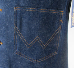 Mens Vintage 70s Wrangler Blue Denim Vest M