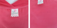Vintage 50s Salmon Pink Ruffled Blouse Top M