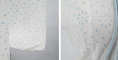 Vintage 50s White & Blue House Dress / Dressing Gown S