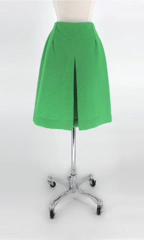 Vintage 60s Lime Green Midi Skirt Montgomery Wards XS