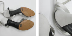 Vintage 80s White Sandals Seducta French Heels 7.5
