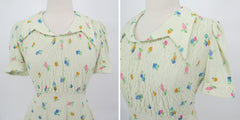 Vintage 70s Fruit Print Mini Dress S Petite