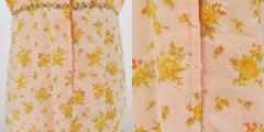 Vintage 70s Roses Halter Maxi Dress Matching Bolero Set L