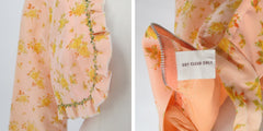 Vintage 70s Roses Halter Maxi Dress Matching Bolero Set L