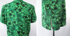 Vintage 50s 60s Green Hawaiian Tea Timer Hostess Top L