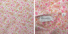 Vintage 60s 50s Pink Paisley Floral Blouse / Top M