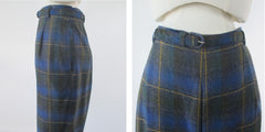Vintage 50s Plaid Wool TruProportioned Bermuda Shorts M