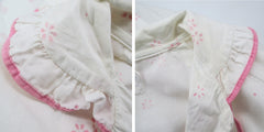 Vintage 50s White Pink Duster Robe Dressing Gown  S / M