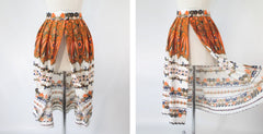 Vintage 60s Hostess Split Party Skirt XS