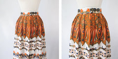 Vintage 60s Hostess Split Party Skirt XS