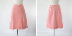 Vintage 60s Orange White Stripe Skirt Suit M