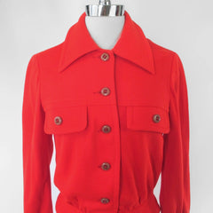 Vintage 70's Bright Red Ricky Jacket S