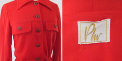 Vintage 70's Bright Red Ricky Jacket S