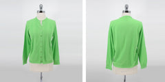 Vintage 60s Bright Green Cardigan Sweater M / L
