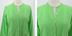 Vintage 60s Bright Green Cardigan Sweater M / L