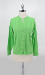 Vintage 60s Bright Green Cardigan Sweater M / L