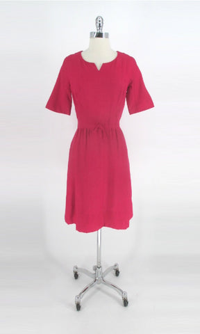 Vintage 60's Pink Silk Midi Dress I Magnin M