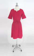 Vintage 60's Pink Silk Midi Dress I Magnin M