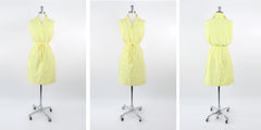 vintage 60s yellow shift dress full