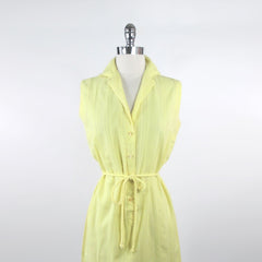 vintage 60s yellow shift dress bodice