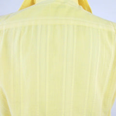 vintage 60s yellow belted shift dress  fabric